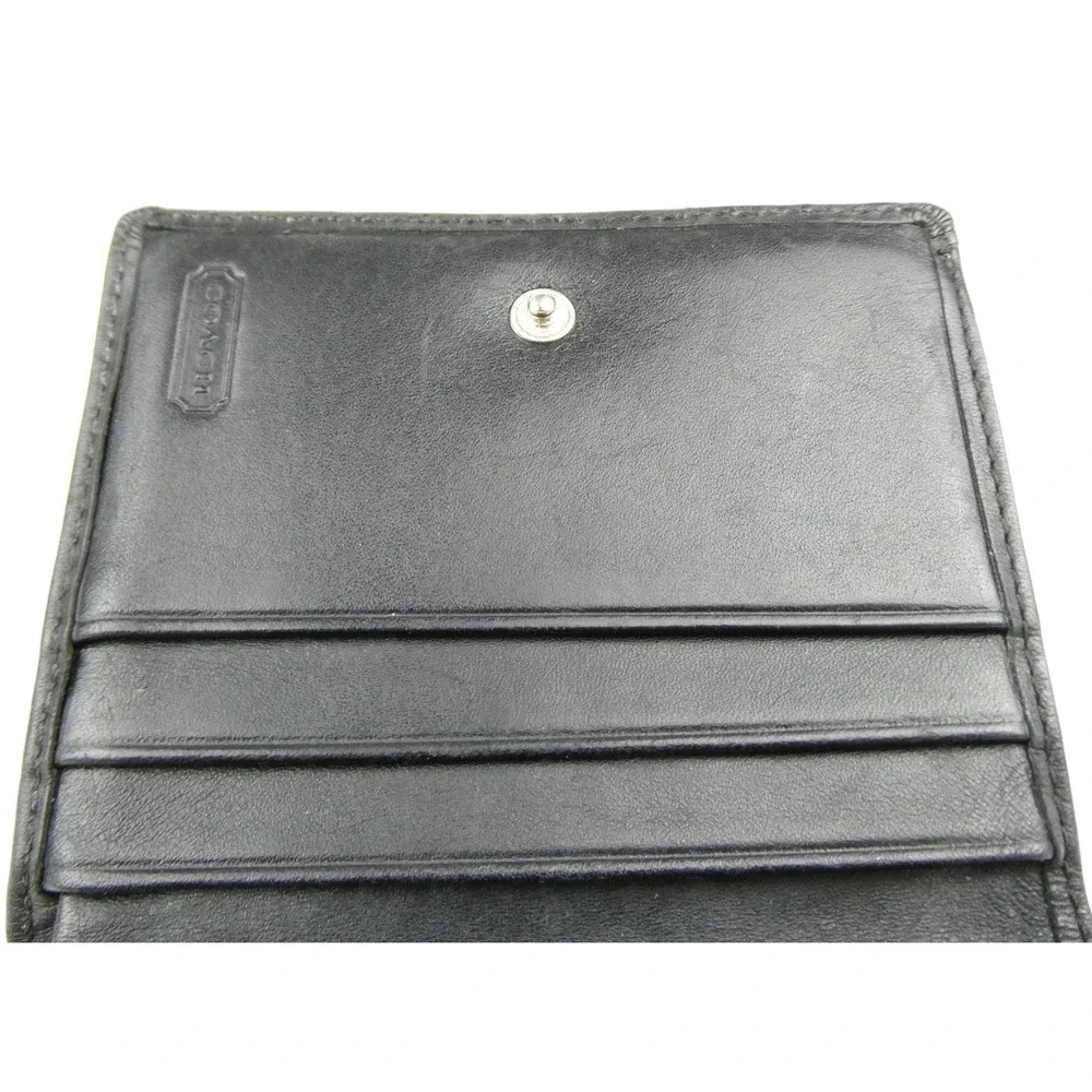 Coach Black Leather Soho Buckle Small Bifold Wallet